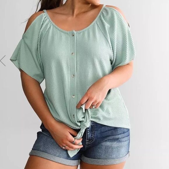 Daytrip Tops - Day trip size large cold shoulder toe front top
